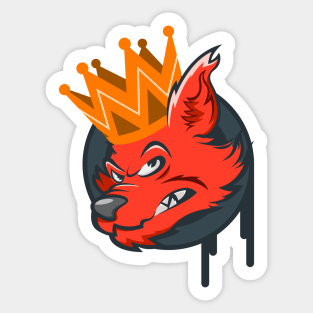 King Wolf Sticker